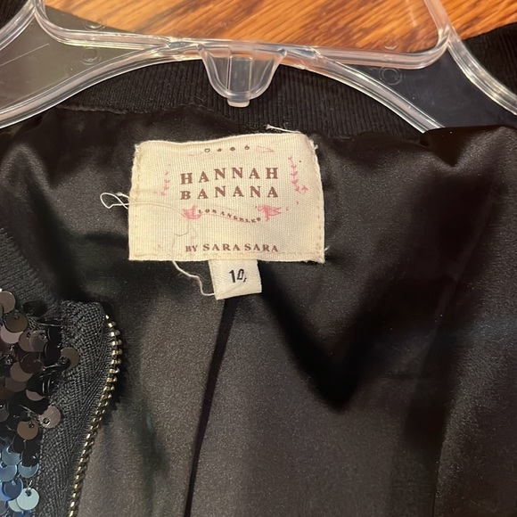 Hannah Banana Girl’s Sequin Jacket with Faux Fur Sleeves Size 14 - Picture 3 of 7